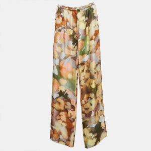 Nanushka Multicolor Watercolor Print Silk Trousers XS, Clothing - Luxury Closet catalog