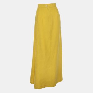 ODYLYNE Yellow Jacquard Wilsonia Maxi Skirt S, Skirts - Luxury Closet