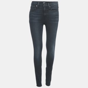 Paige Navy Blue Denim Hoxton Ultra Skinny Jeans M Waist 28", Jeans - Luxury Closet