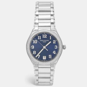 Patek Philippe Blue Stainless Steel Diamond Twenty-4 7300/1200A-001 Women's Wristwatch 36 mm, Watches - Luxury Closet catalog