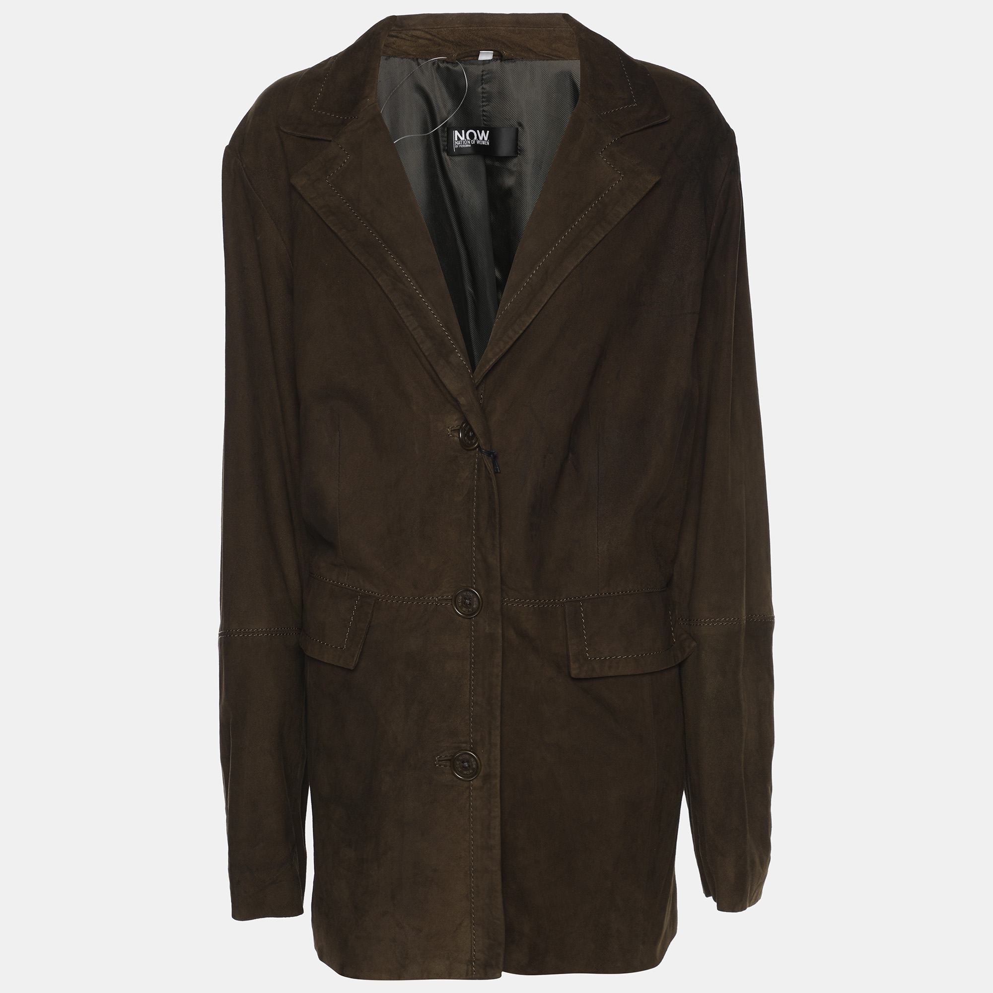 N.O.W by Persona Moss Green Suede Single Breasted Jacket XL, Coats & Jackets - Luxury Closet catalog