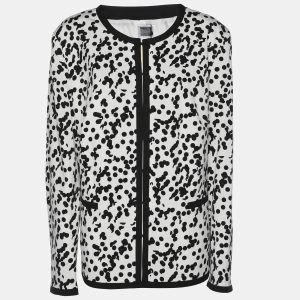 Perte by Krizia White/Black Ottoman Spot Print Shirt Jacket L, Coats & Jackets - Luxury Closet catalog