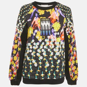 Peter Pilotto Black Ruc Printed Cotton Sweater M, Sweaters & Cardigans - Luxury Closet