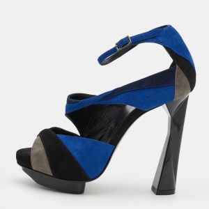 Pierre Hardy Multicolor Suede Ankle Strap Sandals Size 36, Sandals - Luxury Closet