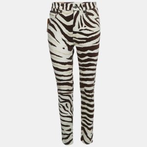 Polo Ralph Lauren Brown Animal Print Denim High Rise Tompkins Jeans M Waist 28", Jeans - Luxury Closet