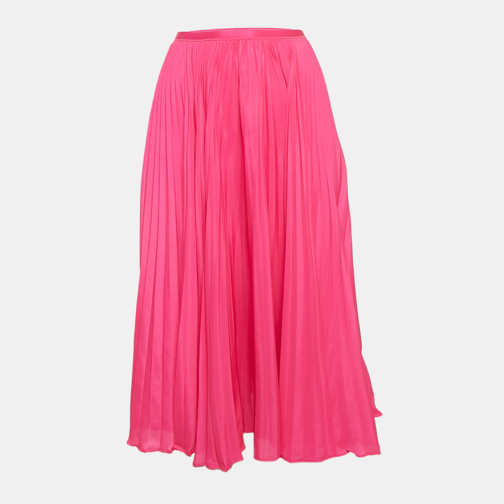 Polo Ralph Lauren Pink Plisse Crepe Midi Skirt S, Skirts - Luxury Closet