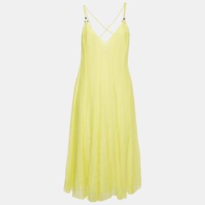 Polo Ralph Lauren Yellow Cotton Wynonna Midi Dress L, Dresses - Luxury Closet catalog