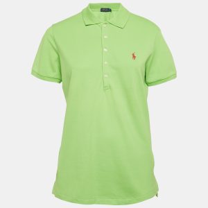 Polo Ralph Lauren Line Green Logo Embroidered Pique Polo T-Shirt XL, Shirts & Tops - Luxury Closet