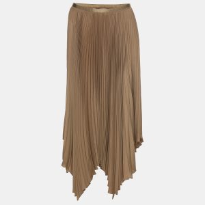 Polo Ralph Lauren Khaki Georgette Midi Skirt S, Skirts - Luxury Closet