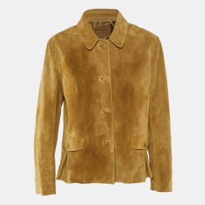 Prada Light Brown Suede Button Front Jacket M, Coats & Jackets - Luxury Closet catalog