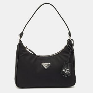 Prada Black Nylon and Leather Mini Re-Edition 2005 Bag, Shoulder Bags - Luxury Closet catalog