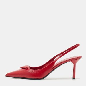 Prada Red Patent Leather Slingback Pumps Size 39.5, Pumps - Luxury Closet catalog