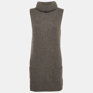 Ralph Lauren Grey M&eacute;lange Wool Turtle Neck Sweater Dress M, Sweaters & Cardigans - Luxury Closet catalog