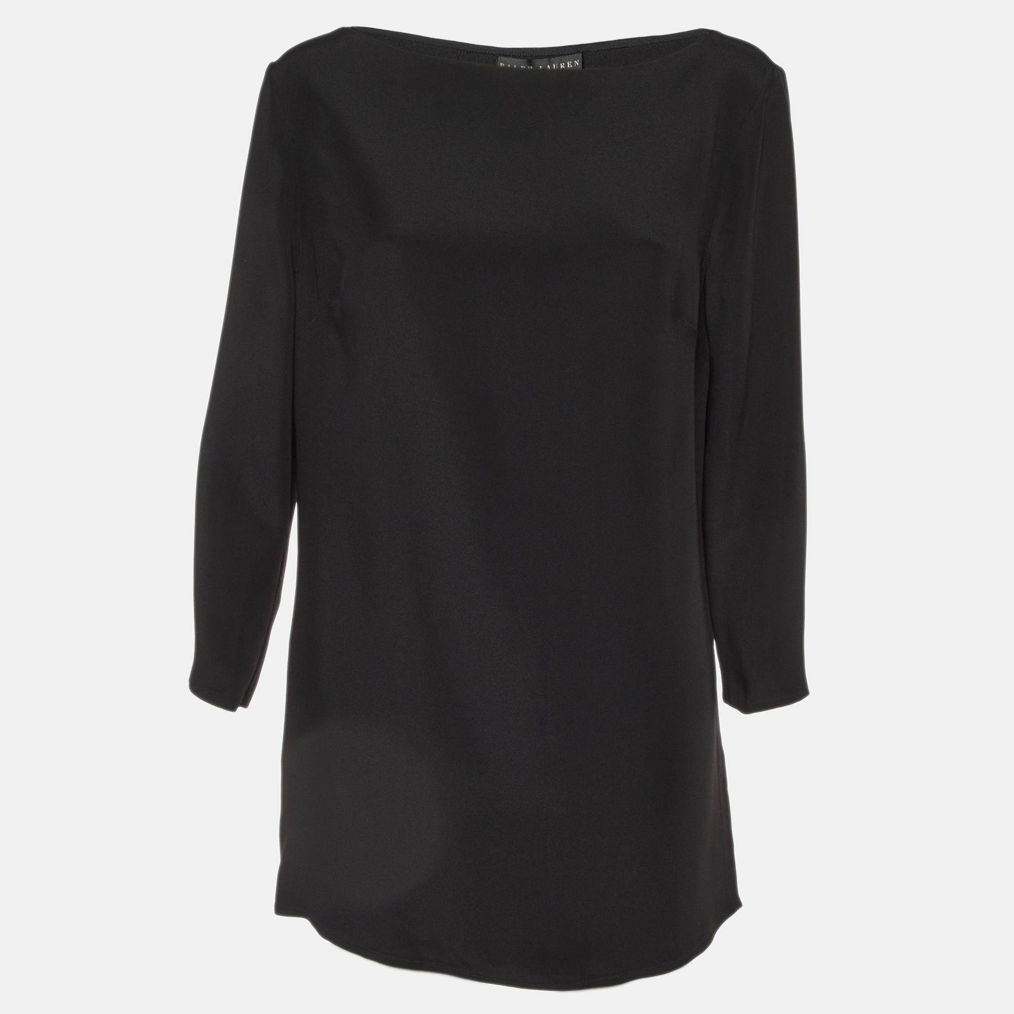 Ralph Lauren Black Cady Linette Tunic Top L, Shirts & Tops - Luxury Closet catalog