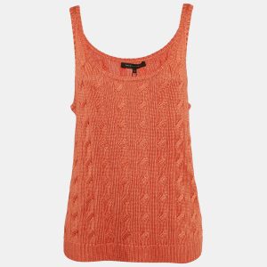 Ralph Lauren Orange Cable Knit Tank Top XL, Shirts & Tops - Luxury Closet catalog