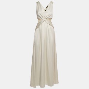 Ramy Brook Ivory White Satin Cut-Out Irene Dress XS, Dresses - Luxury Closet