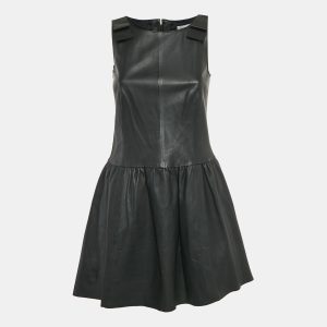 RED Valentino Black Leather Sleeveless Mini Dress S, Dresses - Luxury Closet catalog