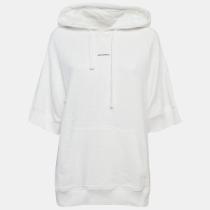 RED Valentino White Tulle and Cotton Knit Half Sleeve Hoodie XS, Sweaters & Cardigans - Luxury Closet catalog