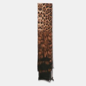 Roberto Cavalli Black/Brown Leopard Print Silk Scarf, Scarves & Shawls - Luxury Closet catalog