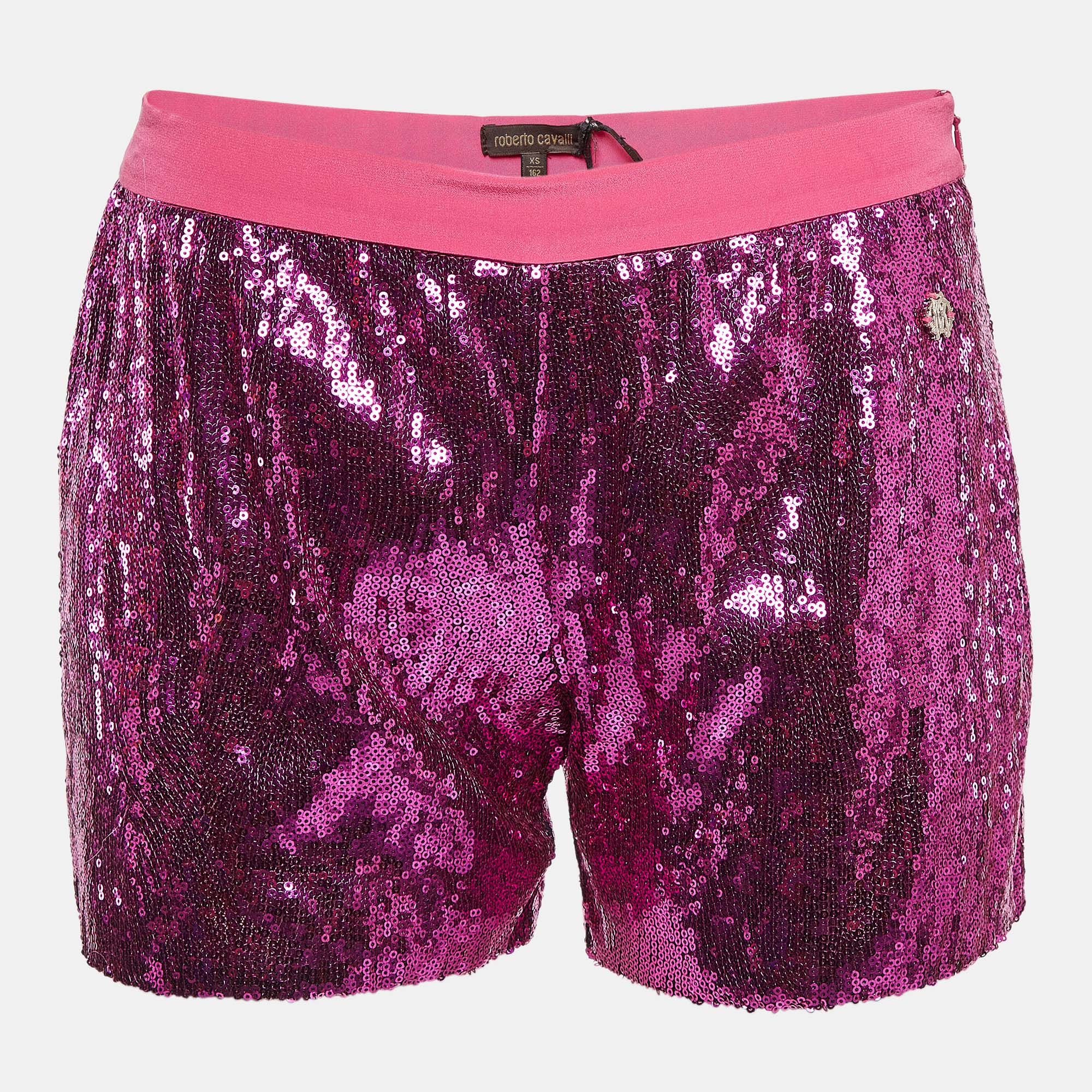 Roberto Cavalli Pink Sequin Shorts XS, Shorts - Luxury Closet