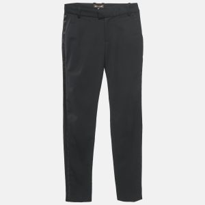 Roberto Cavalli Black Satin Trim Gabardine Formal Trousers XS, Clothing - Luxury Closet catalog