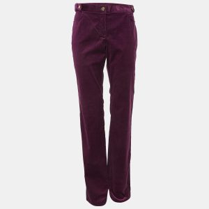 Roberto Cavalli Purple Corduroy Wide Leg Trousers M, Clothing - Luxury Closet catalog