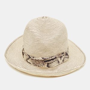 Roberto Cavalli Cream Straw Fedora Hat, Luggage Accessories - Luxury Closet catalog
