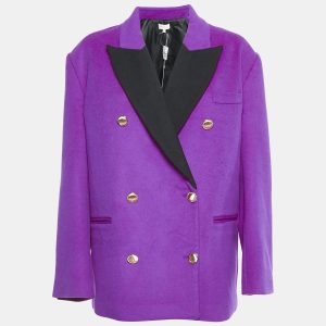 Ronny Kobo Pink Wool Double Breasted Keira Jacket M, Coats & Jackets - Luxury Closet