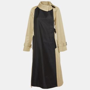 Sacai Beige/Black Gabardine Panelled Coat M, Coats & Jackets - Luxury Closet catalog