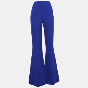 Safiyaa Azzure Blue Stretch Crepe Flared Pants M, Clothing - Luxury Closet catalog