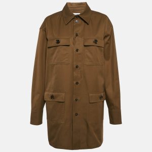 Saint Laurent Khaki Brown Cotton Single Breasted Coat M, Coats & Jackets - Luxury Closet catalog