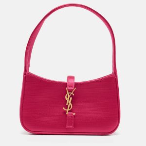 Saint Laurent Fuchsia Satin Mini LE 5 &Agrave; 7 Pochette Bag, Clutches & Special Occasion Bags - Luxury Closet catalog