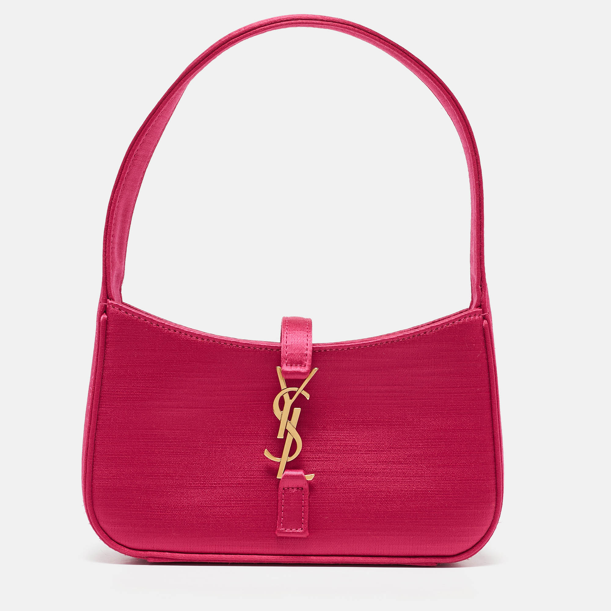 Saint Laurent Fuchsia Satin Mini LE 5 À 7 Pochette Bag, Clutches & Special Occasion Bags - Luxury Closet catalog