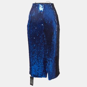 Sally Lapointe Royal Blue Sequin Pencil Skirt M, Skirts - Luxury Closet