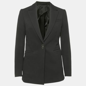 Salvatore Ferragamo Black Gabardine Single Breasted Blazer S, Coats & Jackets - Luxury Closet catalog