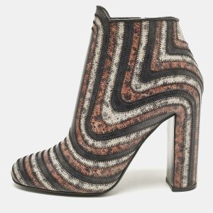 Salvatore Ferragamo Multicolor Leather Ankle Length Boots Size 40.5, Boots - Luxury Closet catalog