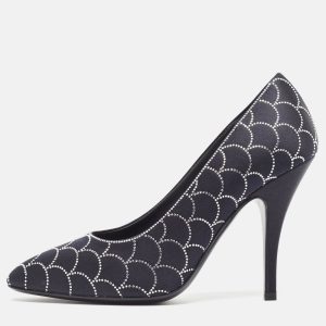 Salvatore Ferragamo Black Satin Crystal Embellished Judy Pumps Size 37, Pumps - Luxury Closet catalog