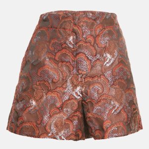 Sandro Brown Paisley Jacquard Shorts L, Shorts - Luxury Closet