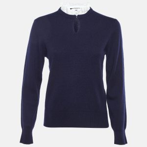 Sandro Marine Blue Wool & Cashmere Isaure Sweater XS, Sweaters & Cardigans - Luxury Closet catalog