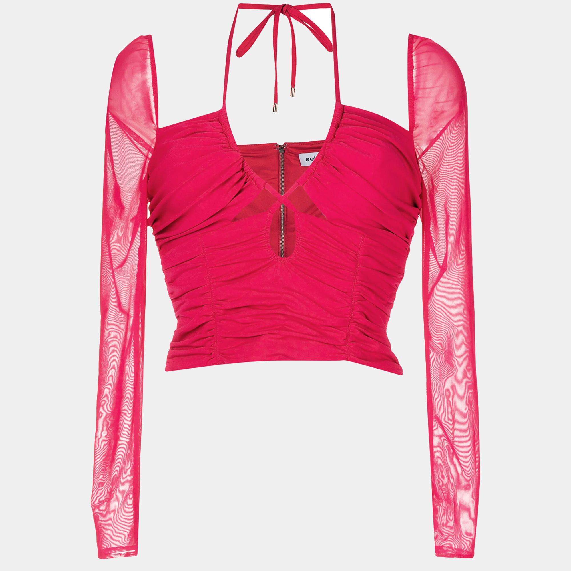 Self-Portrait Pink Jersey Cut-Out Ruched Top M, Shirts & Tops - Luxury Closet catalog