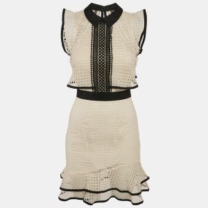 Self-Portrait Off-White Lace Mini Dress S, Dresses - Luxury Closet catalog