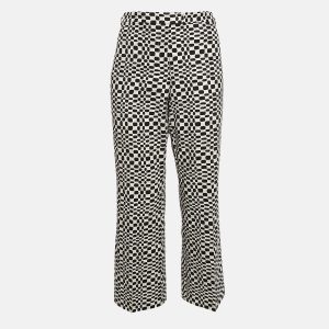 S'Max Mara White/Black Printed Cotton Wide-Leg Trousers L, Clothing - Luxury Closet catalog