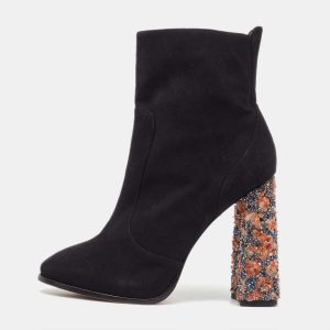 Sophia Webster Felicity Size 41.5 Black Suede Ankle Length Boots, Boots - Luxury Closet