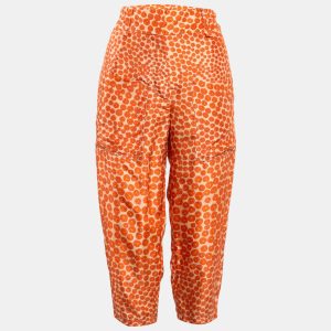 Stella McCartney Orange Ditsy Floral Print Silk Trousers M, Clothing - Luxury Closet catalog