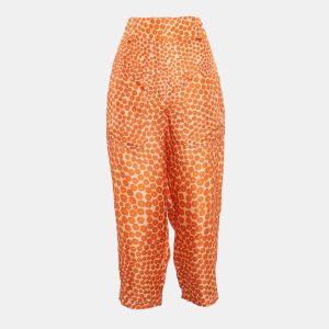 Stella McCartney Orange Ditsy Floral Print Silk Trousers S, Clothing - Luxury Closet catalog