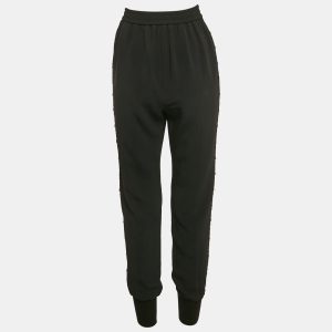 Stella McCartney Black Crepe Lace Trimmed Trousers S, Clothing - Luxury Closet catalog