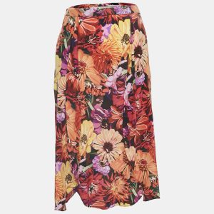 Stella McCartney Multicolor Floral Print Silk Midi Skirt S, Skirts - Luxury Closet