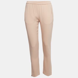 Stella McCartney Pink Stretch Crepe Tamara Trousers S, Clothing - Luxury Closet