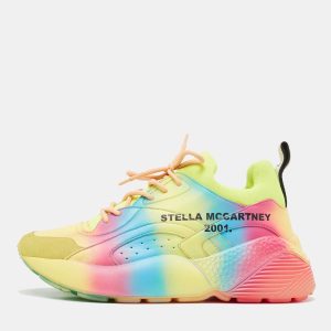 Stella McCartney Eclypse Size 39 Multicolor Fabric and Faux Leather Lace Up Sneakers, Athletic Shoes & Sneakers - Luxury Closet