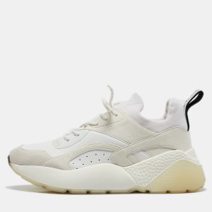 Stella McCartney White/Grey Faux Leather and Faux Suede Eclypse Lace Up Sneakers Size 41, Athletic Shoes & Sneakers - Luxury Closet catalog